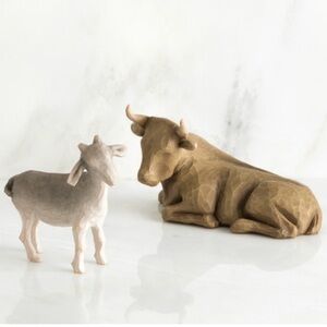 Willow Tree Ox and Goat Figurines
